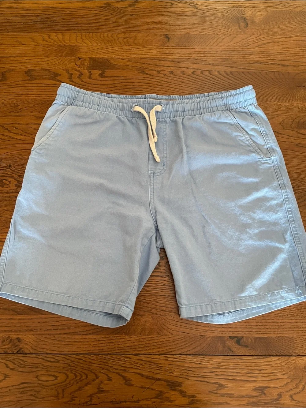 Men's Light Blue Shorts with Drawstring